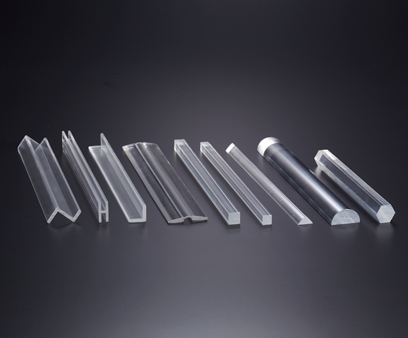 selection of acrylic extruded profiles